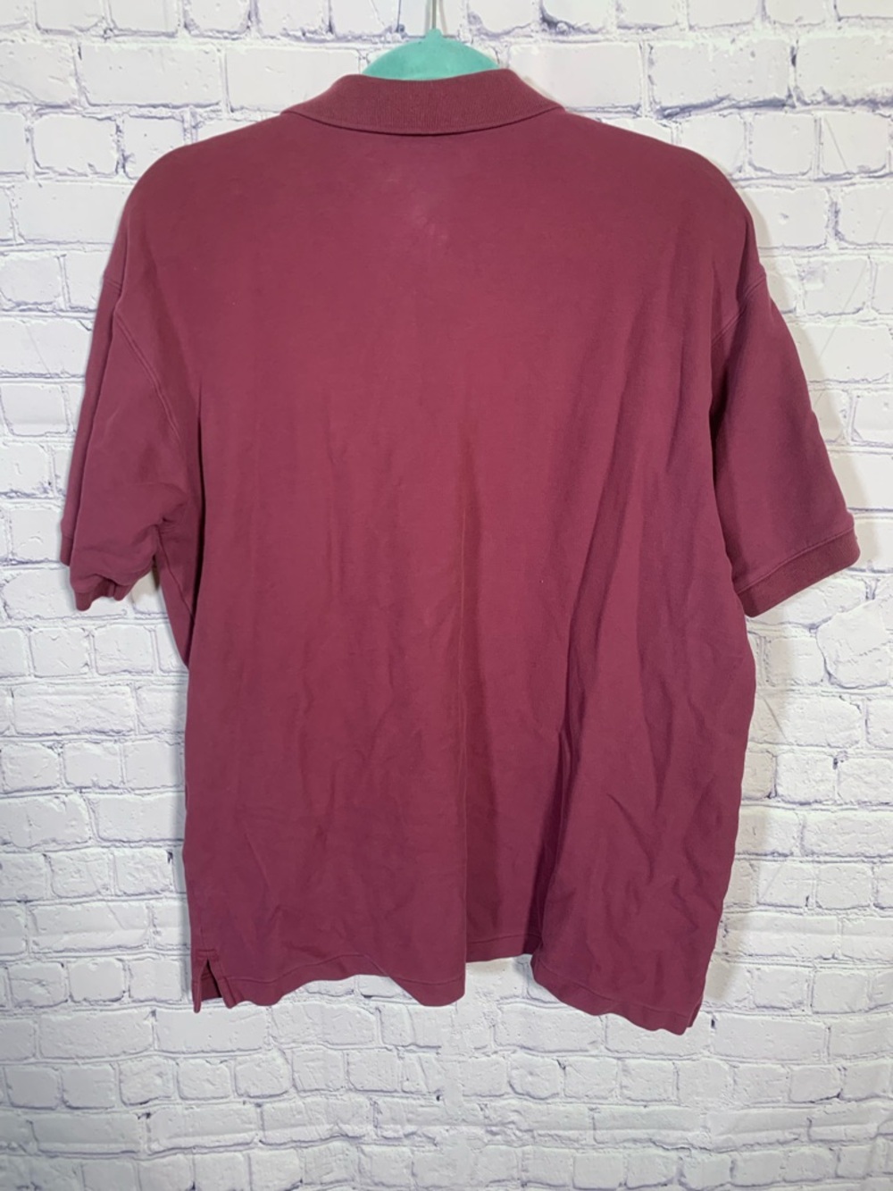 Patagonia Mens Organic Cotton Short Sleeve Polo Burgundy Size M Casual Preppy - Picture 4 of 6